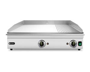 Płyta grillowa żebrowana, HENDI, Kitchen Line, 2/3 gładka, 1/3 ryflowana, 220-240V/3500W, 697x474x(H)241mm Wariant podstawowy | Hendi