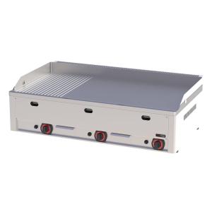 Płyta grillowa gazowa 2/3 gładka, 1/3 ryflowana | 970x480 mm | FTHR-90 G | Redfox