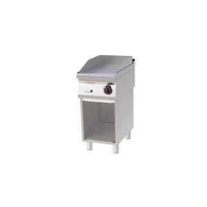 Płyta grillowa elektryczna chromowana ryflowana 4,5 kW z szafką otwartą | FTRC 70/40 E | Redfox