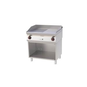 Płyta grillowa elektryczna podwójna gładko-ryflowana 2x4,5 kW z szafką otwartą | FTHR 70/80 E | Redfox