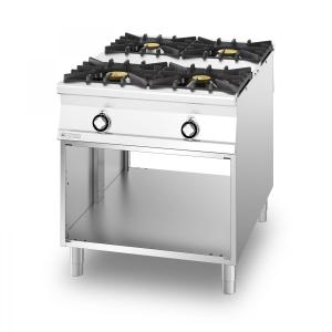 Kuchnia gazowa 4-palnikowa na podstawie - obustronne sterowanie | PC-118 G | RM Gastro