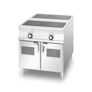 Kuchnia indukcyjna 4-polowa 4x5kW z szafką - obustronne sterowanie | PCI-118 ET | RM Gastro