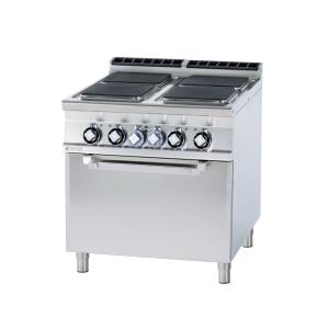 Kuchnia elektryczna 4 płyty grzejne z piekarnikiem konwekcyjnym 400 V | CFVQ4 - 98 ET | RM Gastro