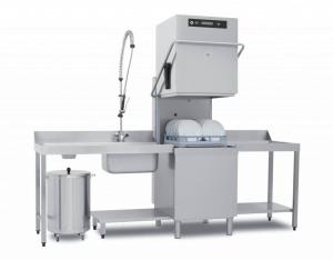 Zmywarka kapturowa 50x50 cm z dozownikiem płynu myjącego, pompą spustową i pompą wspomagającą płukanie 400 V | RM Gastro