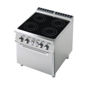 Kuchnia ceramiczna 4-palnikowa z piekarnikiem konwekcyjnym 400 V | CFVC4-78 ET | RM Gastro