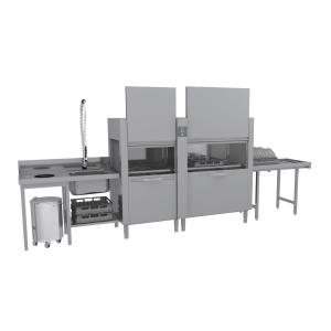 Zmywarka tunelowa 270 koszy/h 50x50 400 V - wyjście z lewej strony | CT 270 W ABT LX | RM Gastro