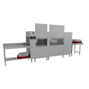 Zmywarka tunelowa 270 koszy/h 50x50 400 V - wyjście ze zmywarki z lewej strony | A 270 W ABT LX | RM Gastro