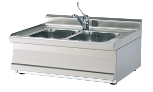 Podwójny zlew z baterią LAT - 68 | RM Gastro