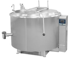 Kocioł warzelny elektryczny z grzaniem pośrednim | opcja mieszadła | 48 kW | 400 V | 500 l | 1320x1330x1180 mm