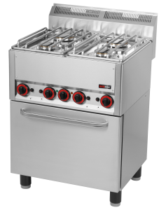 Kuchnia gazowa z elektr. piekarnikiem SPT 60 GL | Red Fox