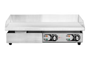 Płyta grillowa elektryczna | gładka | nastawna | 2,2 + 2,2 kW | 730x470x250 mm | RQEG820