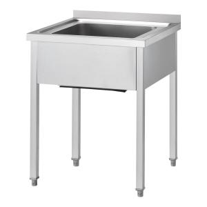 Stół ze zlewem jednokomorowym bez półki 600x600x850 mm skręcany | Gredil