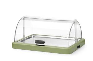 Pojedyncza witrynka chłodząca roll-top Duo UNIQ , HENDI, designed by Robert Bronwasser, zielony, 460x355x(H)220mm, Prostokątny Wariant podstawowy