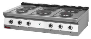 Kuchnia elektryczna 6 płyty okrągłych 6x2,6kW | Kromet