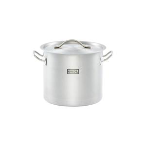 Garnek wysoki z pokrywką, stalowy, Gredil, Ø 240 mm, V 9 l | Stalgast