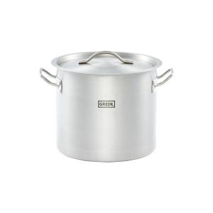 Garnek wysoki z pokrywką, stalowy, Gredil, Ø 280 mm, V 15.4 l | Stalgast