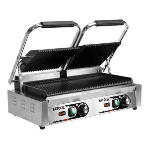 Yato Grill kontaktowy podwójny ryflowany | Yato
