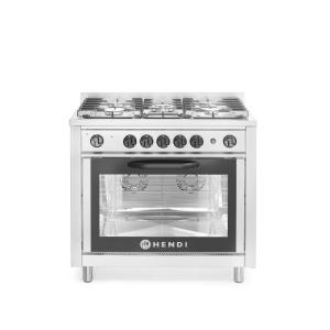 Hendi Kuchnia gazowa 5-palnikowa z piekarnikiem elektrycznym 4xGN 1/1 i grillem 14,3 kW | Hendi