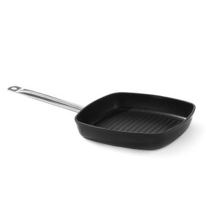 Hendi Patelnia aluminiowa powlekana tytanem grillowa 280x280 mm | Hendi