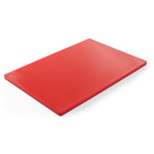 Hendi Deska do krojenia HACCP 600x400x18 mm czerwona do surowego mięsa | Hendi
