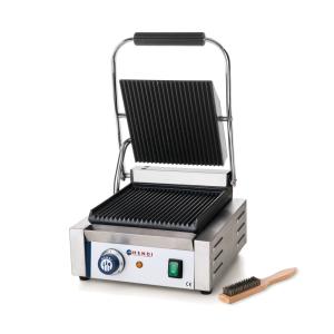 Hendi Grill kontaktowy pojedynczy ryflowany | Hendi