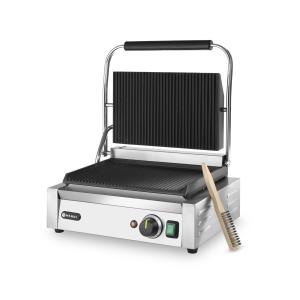 Hendi Grill kontaktowy Panini pojedynczy ryflowany | Hendi