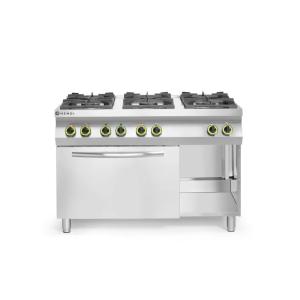 Hendi Kuchnia gazowa 6-palnikowa z konwekcyjnym piekarnikem elektrycznym GN 1/1 28,5 kW | Hendi