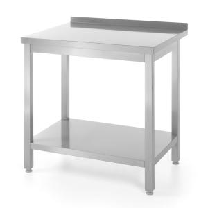 Hendi Stół przyścienny z półką – skręcany, głębokość 600 mm, HENDI, Profi Line, 800x600x850 mm, 800x600x(H)850mm | Hendi