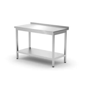 Hendi Stół przyścienny z półką – skręcany, głębokość 600 mm, HENDI, Profi Line, 1200x600x850 mm, 1200x600x(H)850mm | Hendi