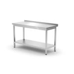Hendi Stół przyścienny z półką – skręcany, głębokość 600 mm, HENDI, Profi Line, 1400x600x850 mm, 1400x600x(H)850mm | Hendi