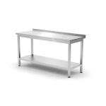 Hendi Stół przyścienny z półką – skręcany, głębokość 600 mm, HENDI, Profi Line, 1600x600x850 mm, 1600x600x(H)850mm | Hendi