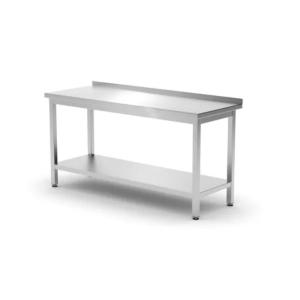 Hendi Stół przyścienny z półką – skręcany, głębokość 600 mm, HENDI, Profi Line, 1600x600x850 mm, 1600x600x(H)850mm | Hendi