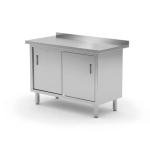 Hendi Stół Stół przyścienny szafka z drzwiami suwanymi – spawany, HENDI, Profi Line, 800x600x(H)850mm | Hendi