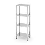 Hendi Regał magazynowy z 4 półkami pełnymi – skręcany, HENDI, Kitchen Line, 600x400x(H)1800mm | Hendi