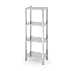Hendi Regał magazynowy z 4 półkami pełnymi – skręcany, HENDI, Kitchen Line, 600x400x(H)1800mm | Hendi