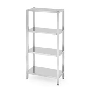 Hendi Regał magazynowy z 4 półkami pełnymi – skręcany, HENDI, Kitchen Line, 800x400x(H)1800mm | Hendi
