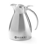 Hendi Termos stalowy do kawy i herbaty z przyciskiem chromowany 0,6 l | Hendi