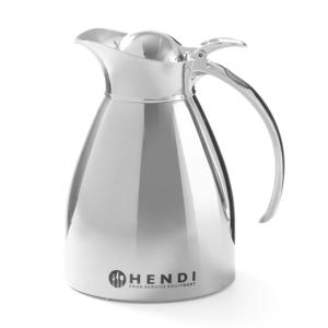 Hendi Termos stalowy do kawy i herbaty z przyciskiem chromowany 0,6 l | Hendi