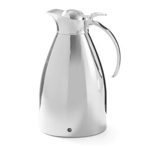 Hendi Termos stalowy do kawy i herbaty z przyciskiem chromowany 1,5 l | Hendi