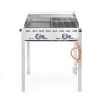 Hendi Grill gazowy Green Fire 2 palniki patelnia + ruszt | Hendi