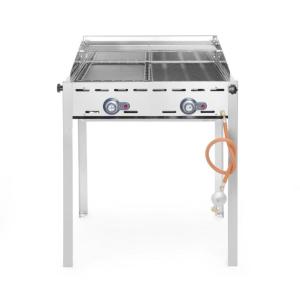 Hendi Grill gazowy Green Fire 2 palniki patelnia + ruszt | Hendi