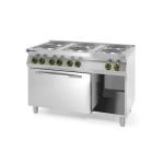 Hendi Kuchnia elektryczna 6-płytowa Kitchen Line z konwekcyjnym piekarnikiem elektrycznym GN 1/1 | Hendi