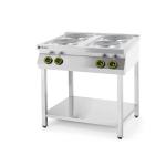 Hendi Kuchnia elektryczna 4-płytowa Kitchen Line na podstawie otwartej | Hendi
