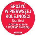 Hendi Naklejka Food Safety – "Spożyć w pierwszej kolejności" | Hendi