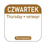 Hendi Naklejki Food Safety Czwartek – wielorazowe | Hendi