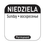 Hendi Naklejki Food Safety Niedziela – wielorazowe | Hendi