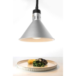 Hendi Lampa grzewcza do potraw wisząca stożkowa srebrna ⌀275 mm | Hendi