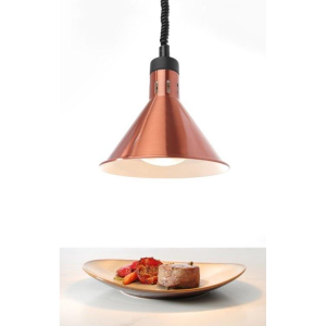 Hendi Lampa grzewcza do potraw wisząca stożkowa miedziana ⌀275 mm | Hendi