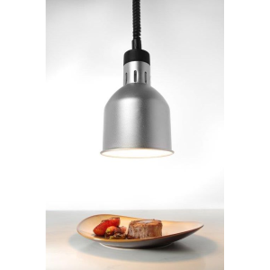 Hendi Lampa grzewcza do potraw wisząca srebrna cylindryczna ⌀175 mm | Hendi