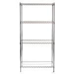 Regał magazynowy 4-półkowy, HENDI, kolor chromowany, 910x455x(H)1830mm | Hendi